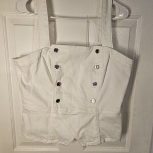 Stylish White Buttoned Top